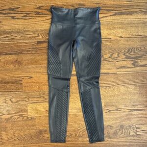 SPANX Black Moto Seamless Leggings